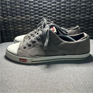 Levi's Canvas Men's Size 13 Gray Sneakers EUC